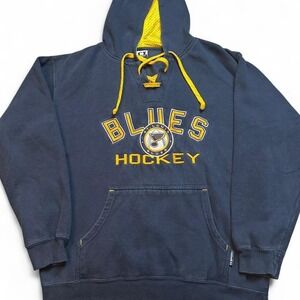 Vintage St. Louis Blue NHL hockey pullover hoodie size large